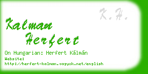 kalman herfert business card