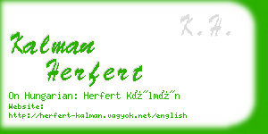 kalman herfert business card